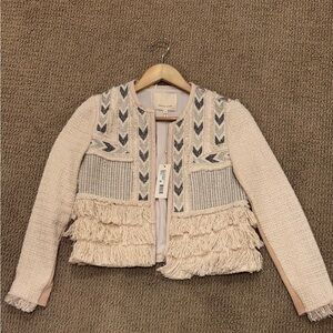 Rebecca Taylor women’s fringe jacket NWT
